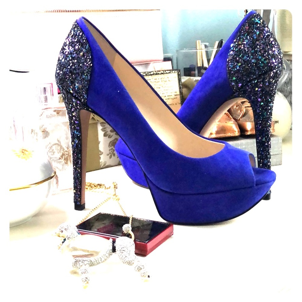 Boutique 9 Suede Platform Open Toe Heels